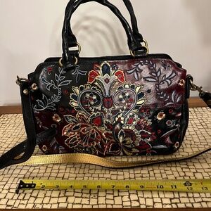 Patricia Nash Leather Embroidered Purse
